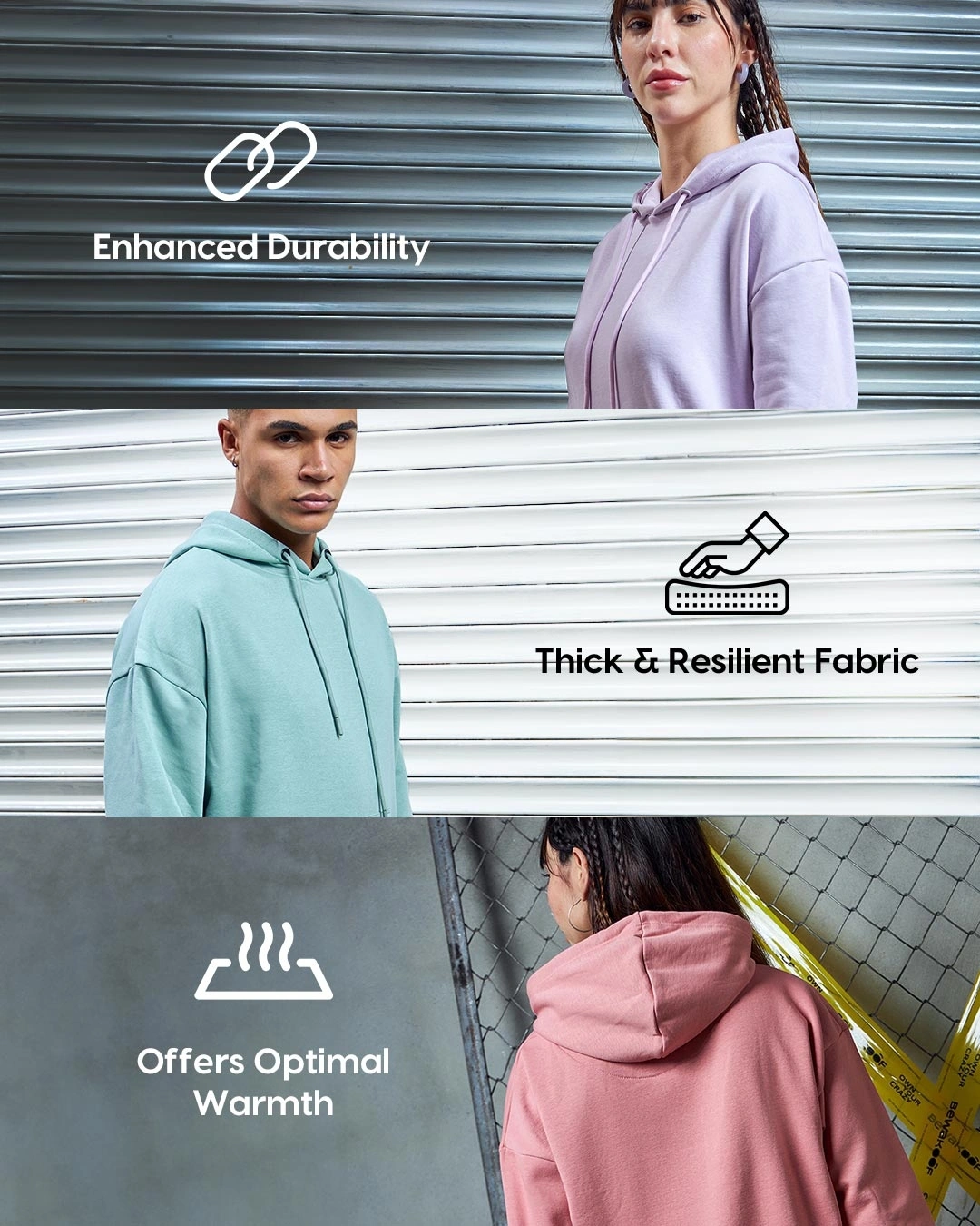 Men's Black The Game Graphic Printed Oversized Hoodies - Image 8